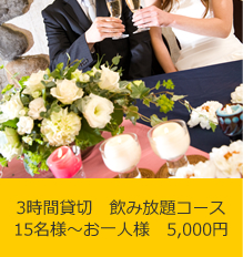 2時間貸切 飲み放題コース